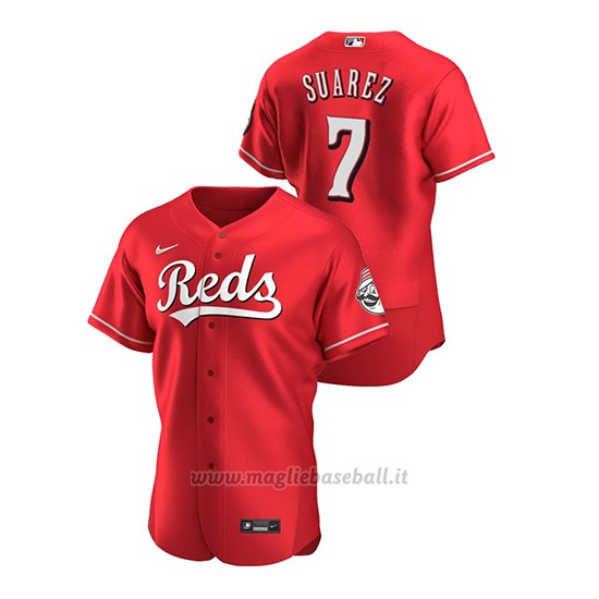 Maglia Baseball Uomo Cincinnati Reds 7 Eugenio Suarez Autentico Alternato Rosso